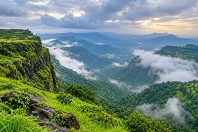 AI illustration inspired by green hills at Tiger’s Point, Lonavala