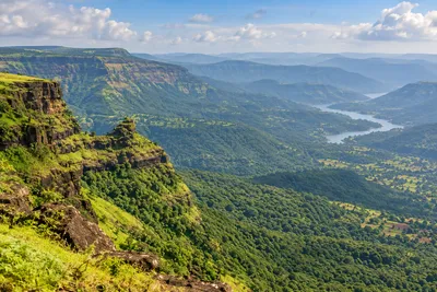 AI illustration inspired by valley views at Arthur’s Seat, Mahabaleshwar